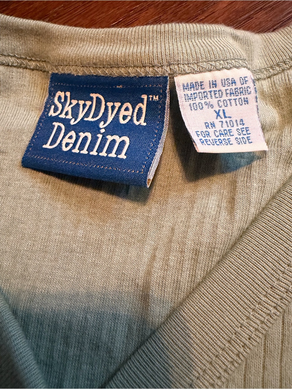 Women's Sage Green Ribbed Button-Front Top - Picture 4 of 4